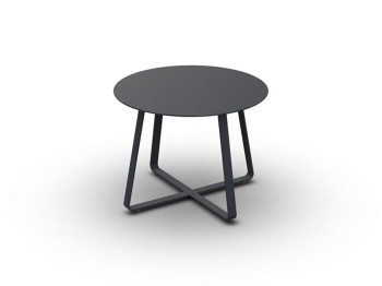 Elko Side Table Alu Charcoal Mat D60