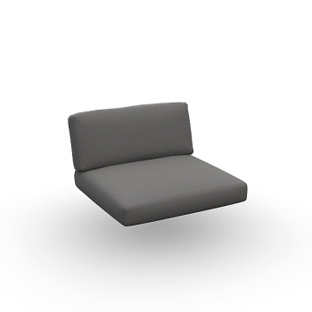 Arbon Cushion Seat + Back Single Exteria Quadro Smoke