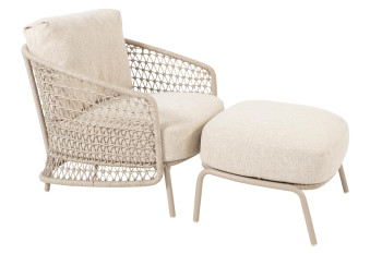 Puccini stoel-hocker loungeset