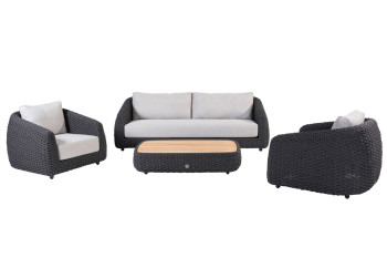 Saint-Tropez stoel-bank loungeset 4-delig