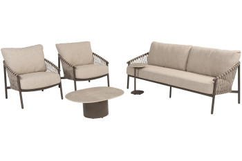 Allora loungeset met Sofie coffee table en support table