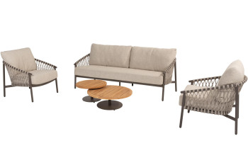 Allora loungeset met Volta coffee tables