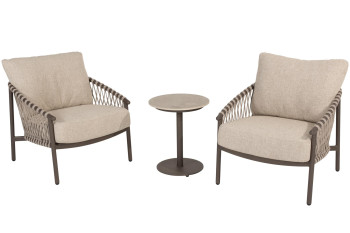 Allora bistro loungeset met Boaz sidetable