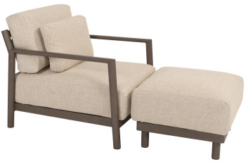 Capresi stoel-hocker loungeset