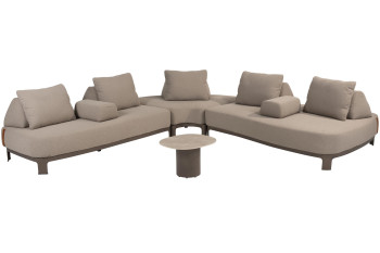Santorini modulaire hoek-loungeset met Sofie coffeetable