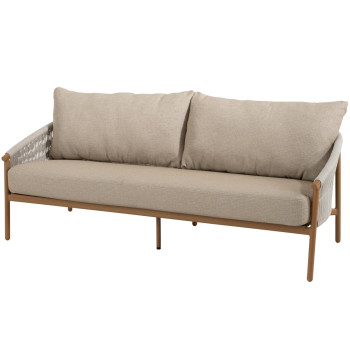 Milos 3 seater bench amber with 3 cushions
