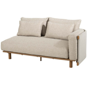 Safina 3 seater bench left arm amber with 6 cushions