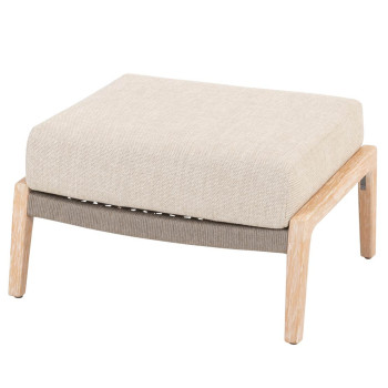 Julia footstool brushed teak with cushion