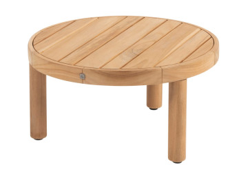 Finn coffee table natural teak round 60 x 32 cm