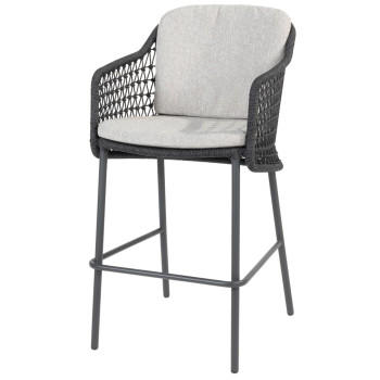 Tramonti bar chair Anthracite with 2 cushions