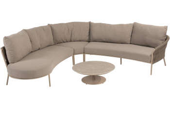 Comino hoek-loungeset met Boaz coffeetable