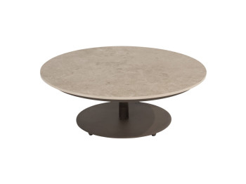 Boaz coffee table ceramic central leg terre 80 X 30 cm