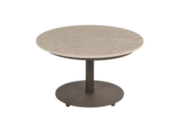 Boaz coffee table ceramic central leg terre 60 X 35 cm