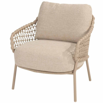 Sardinia low dining chair latte with 2 cushions