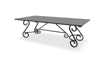Rechthoekige granieten Black Pearl tafel Bordeaux