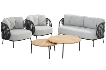 Fabrice living set with Yoga 90cm and 73 cm tables