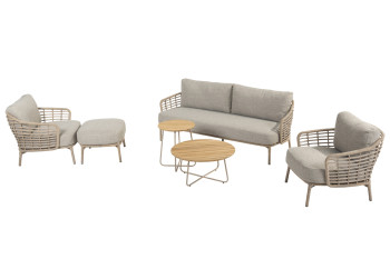 Como living set with Verdi tables and footstool