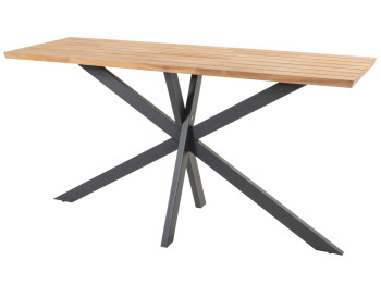 Prado bar table natural teak Anthracite 200 x 70 x 105 cm