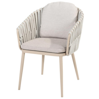 Eva dining chair Latte with 2 cushions