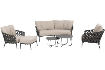Albareto loungeset met 2 Dali coffee tables
