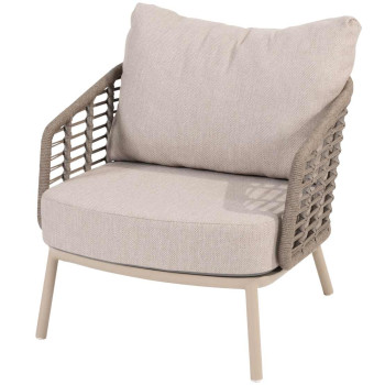 Puglia living chair latte with 2 cushions