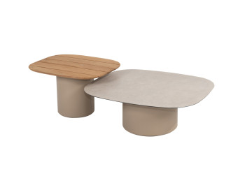 Demi coffee table set of 2 latte 50 x 60 and 70 x 80 cm