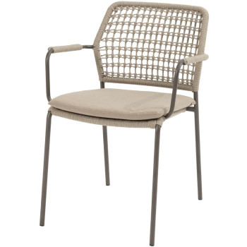 Barista stacking chair terre with cushion