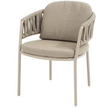 Calma dining chair latte with 2 cushions