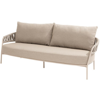 Calma 3 seater bench latte with 3 cushions