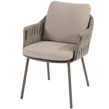 Cannes dining chair terre with 2 cushions