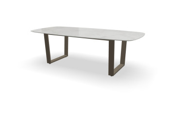 Rechthoekige bootvorm Dekton Bergen tafel Savona