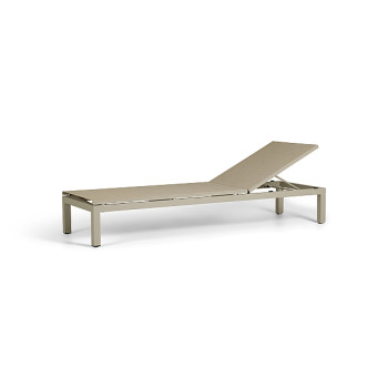 Ligbed Cadzand alu sand met Serge Farrari Batyline Sand