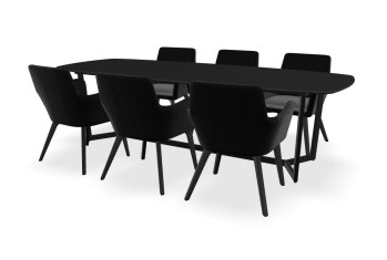 Tafel Dekton Eter, onderstel Formia en Lisboa stoelen