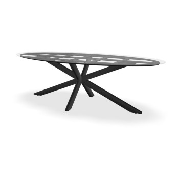 Privada table frame 2260 x 1010 mm Anthracite ellipse