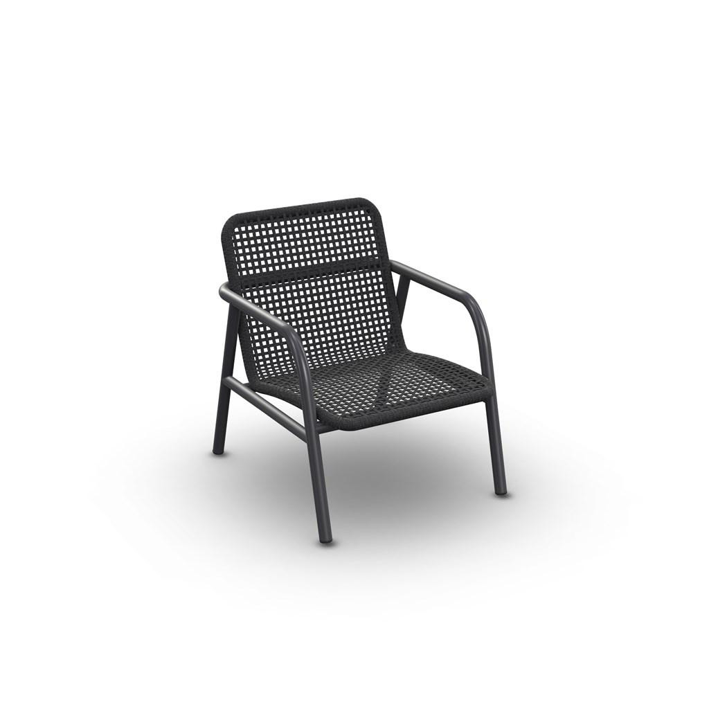 Durham Deep Seating Chair Alu Charcoal Mat Open Weaving