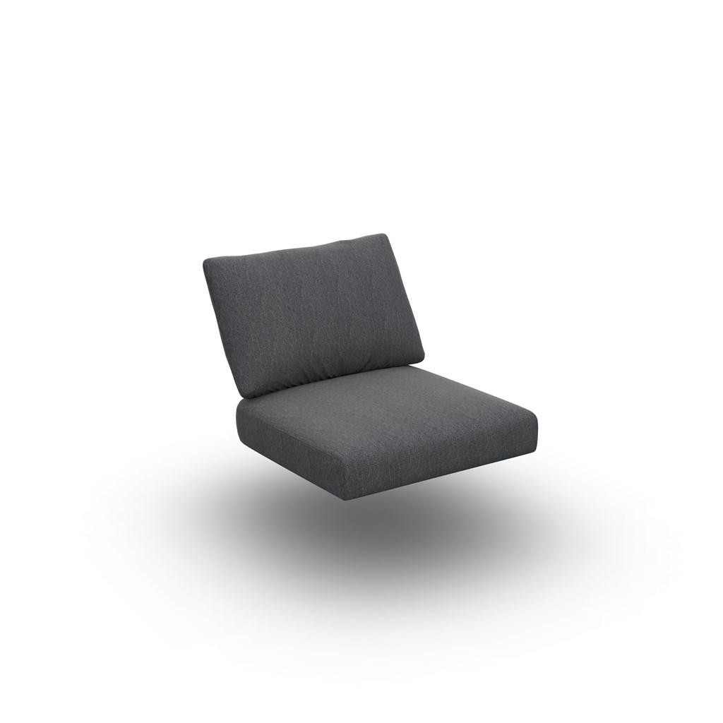 Kapra Cushion Seat + Back Single Sunbrella Sooty