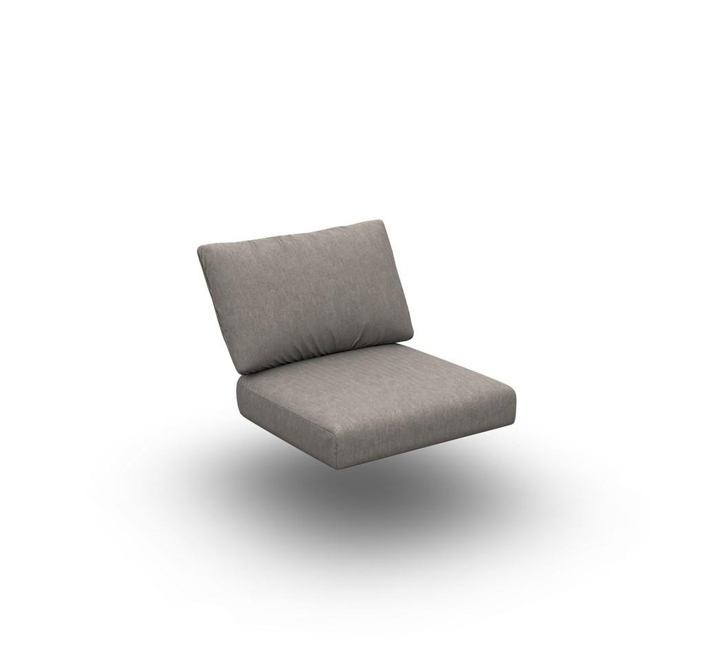 Kapra Cushion Seat + Back Single Sunbrella Nature Grey