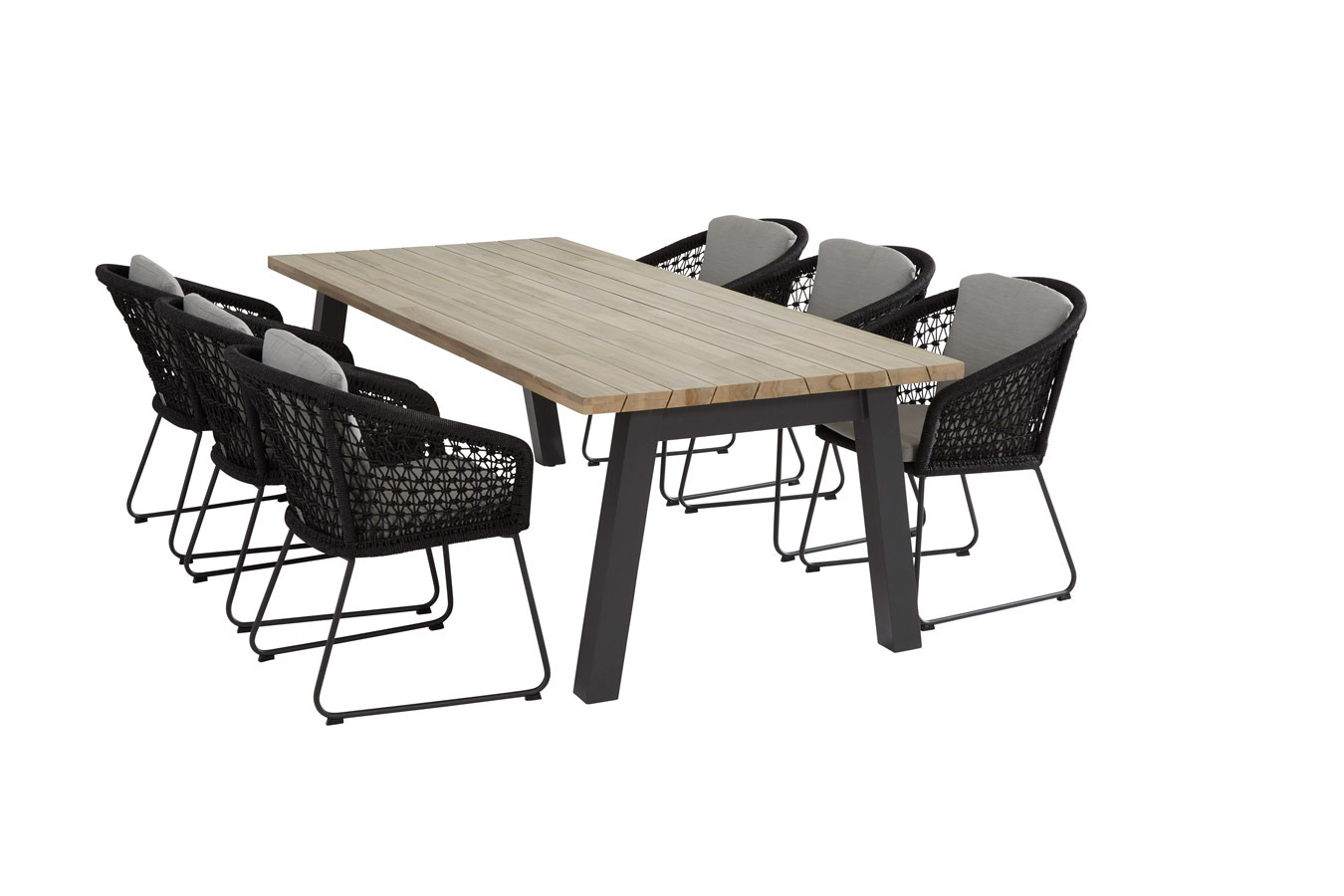 Mila dining set with Derby table 240x95cm