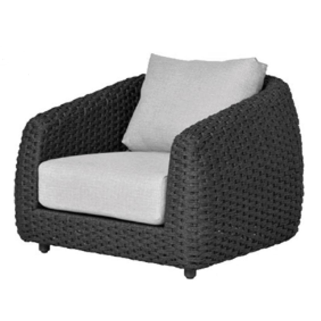 Saint-Tropez living chair anthracite with 2 cushions
