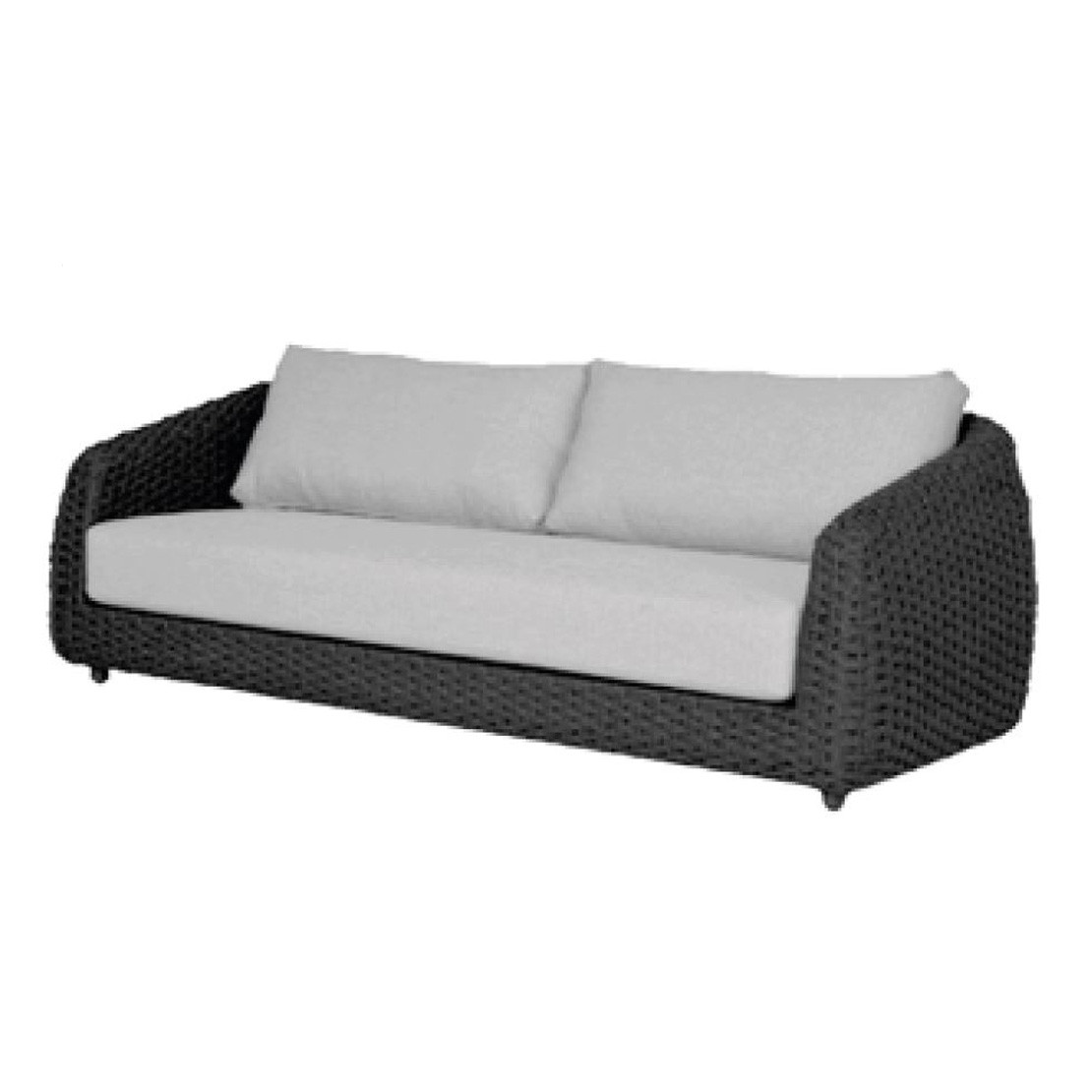 Saint-Tropez living bench 3 seater anthracite with 3 cushions