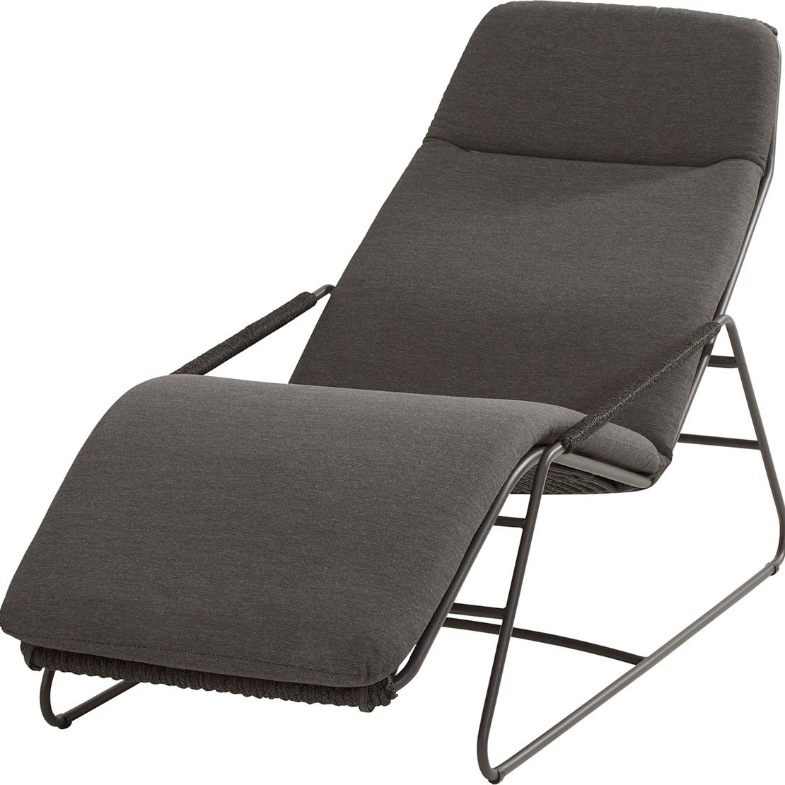 Elba sunlounger with cushion rope