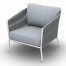 Fortuna Rope Sofa 1-Seat Lounge Chair Alu White Mat