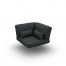 Arbon Cushion Seat + Back + Deco Corner Sunbrella Sooty