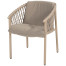 Allora dining chair latte with seat and back cushion