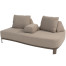 Santorini cuddle bench terre with 2 back supports, 3 cushions and armrest