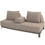 Santorini 2 seater bench terre with 2 back supports and 3 cushions