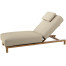 Madeira sunbed with cushion and head support amber