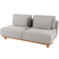 Paradiso upholstery 2 seater bench teak with 6 cushions