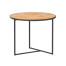 Strada side table Natural teak round 55 cm Alu legs (H45)