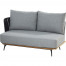 Positano modular 2 seater bench right Anthracite with 4 cushions